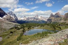 49 Hungabee Lake, Odaray Mountain, Mount Stephen, Cathedral Mountain and Vanguard Peak, Wiwaxy Peaks From Opabin Highline Trail Near Lake O-Hara.jpg